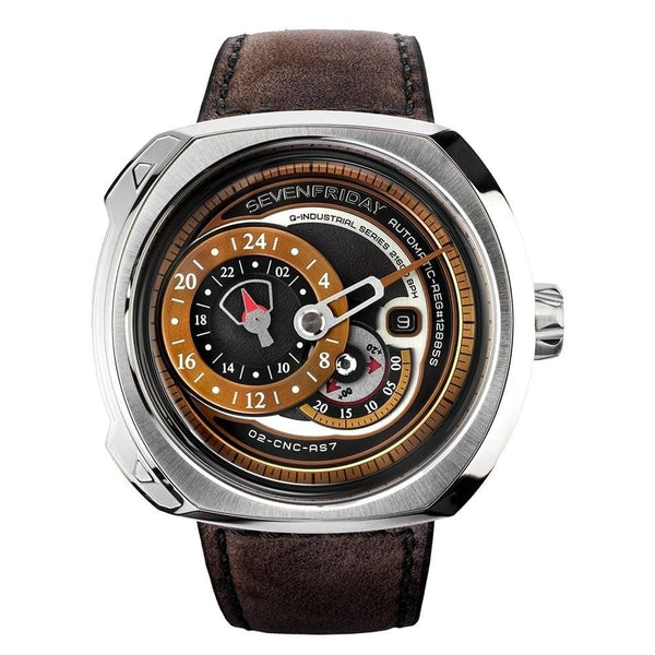 Sevenfriday Men's Q2-01 Q-Series Brown Leather Watch