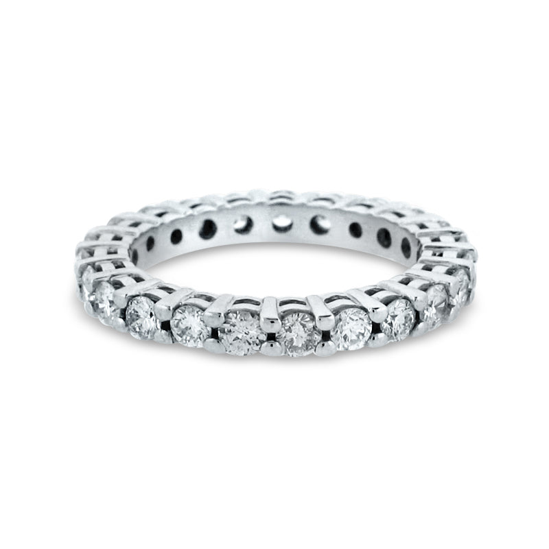 14K WHITE GOLD 2.50CT ROUND DIAMOND ETERNITY RING
