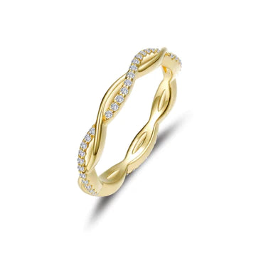Lafonn Twist Wedding Band (GOLD-PLATED)