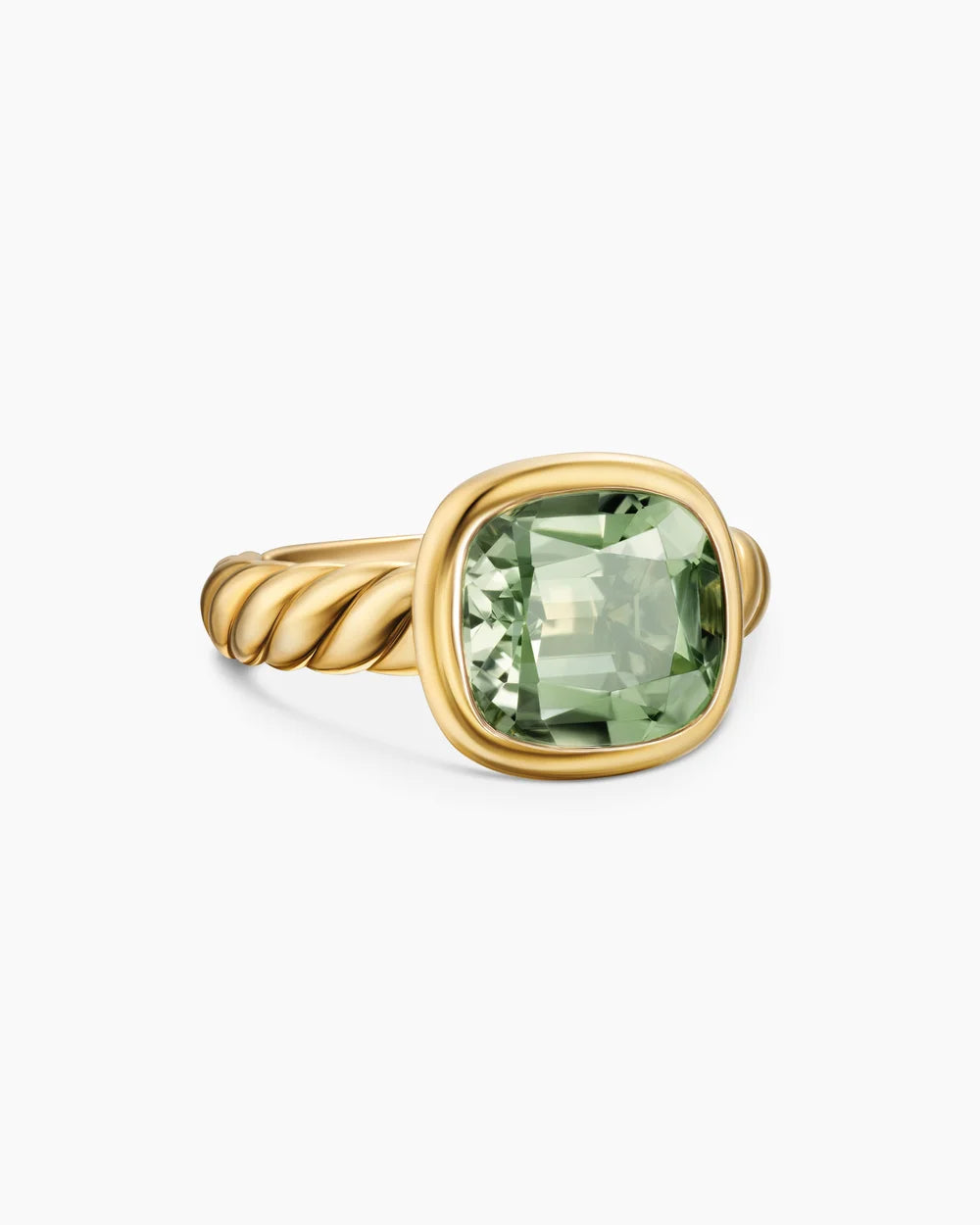 DY MERCER® COLOR STONE RING 18K Yellow Gold with Prasiolite, 10mm
