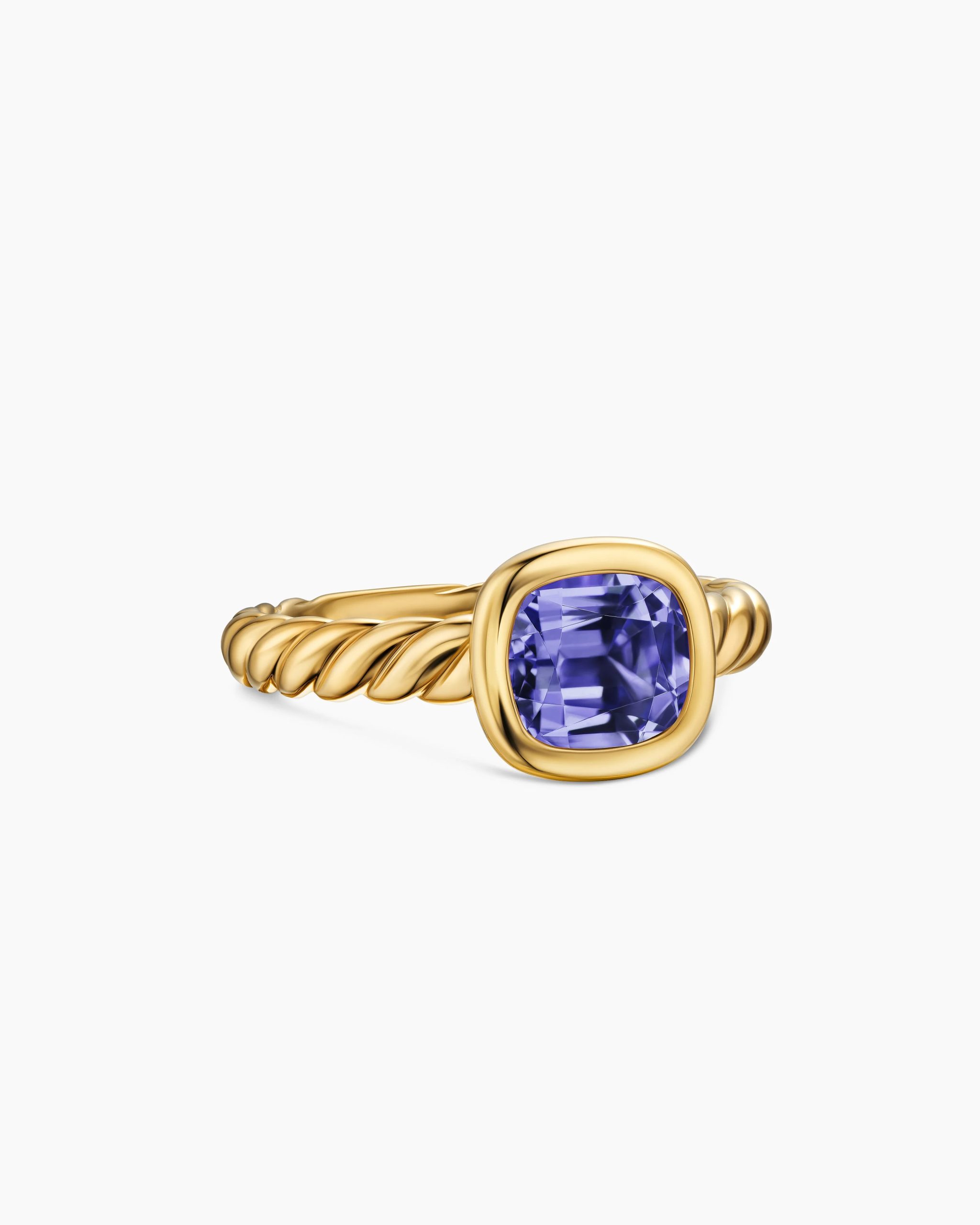 DY MERCER® COLOR STONE RING 18K Yellow Gold with Iolite, 7mm