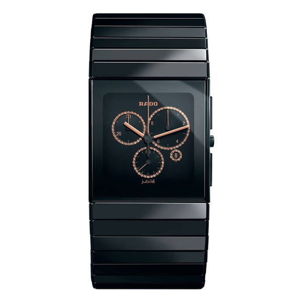 Rado Men's R21714722 Ceramica Chronograph Black Ceramic Watch