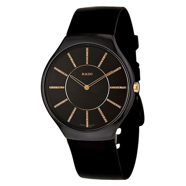 Rado Men's R27741709 TRUE Diamond Black Rubber Watch