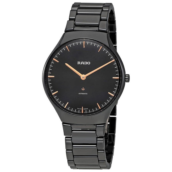 Rado Men's R27969172 True Thinline Black Ceramic Watch