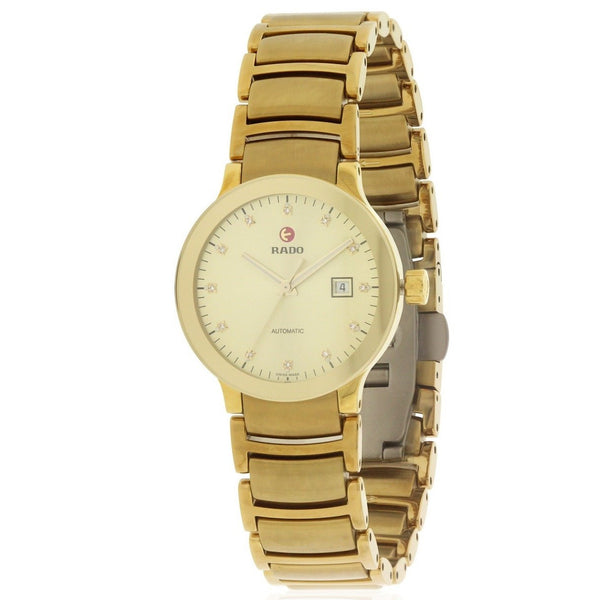 Rado Women's R30280703 Centrix Diamond Gold-Tone Stainless Steel Watch