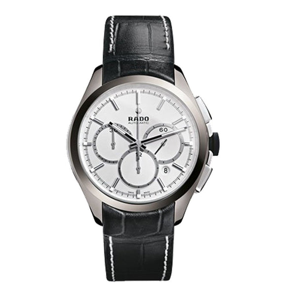 Rado Men's R32276105 Hyperchrome Chronograph Black Leather Watch
