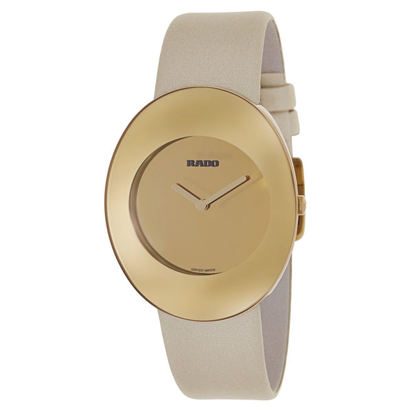 Rado Women's R53740306 Esenza Gold-Tone Leather Watch