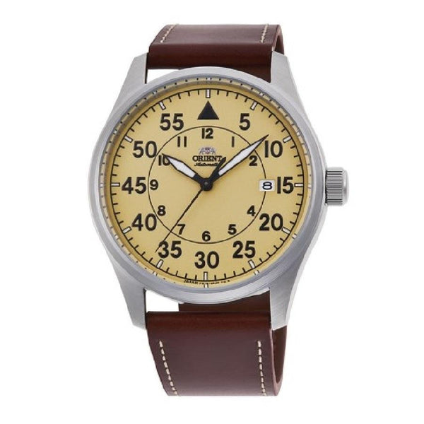 Orient Men's RA-AC0H04Y10B Flight Brown Leather Watch