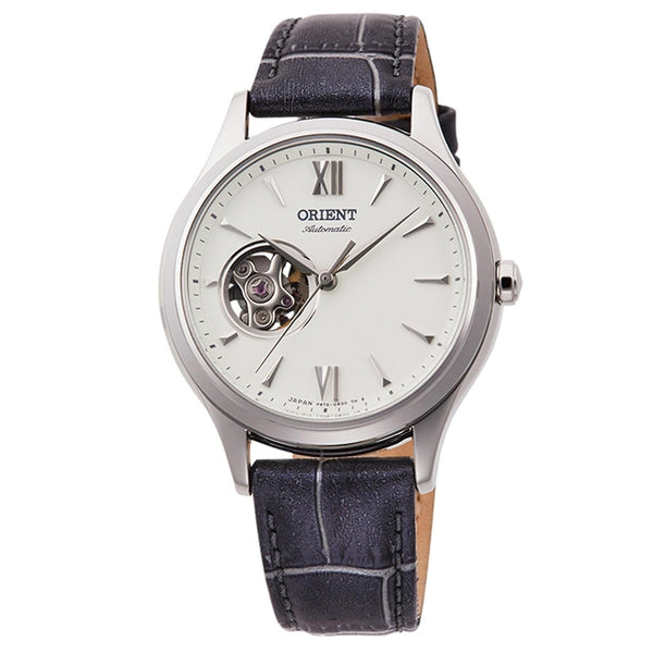 Orient Women's RA-AG0025S10B Open Heart Grey Leather Watch