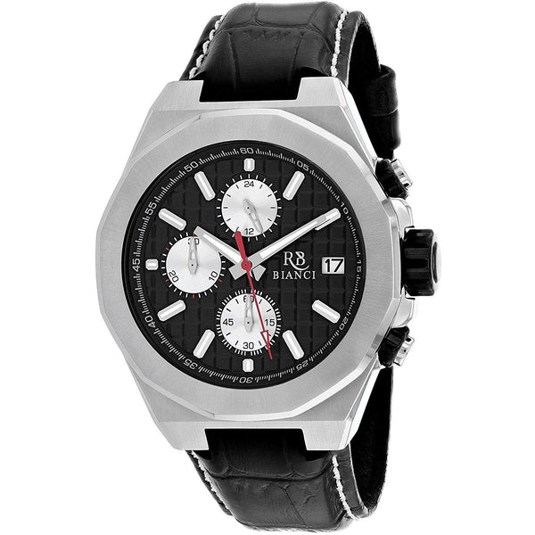 Roberto Bianci Men's RB0130 Fratelli Chronograph Black Leather Watch