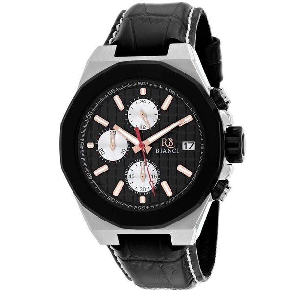 Roberto Bianci Men's RB0131 Fratelli Chronograph Black Leather Watch