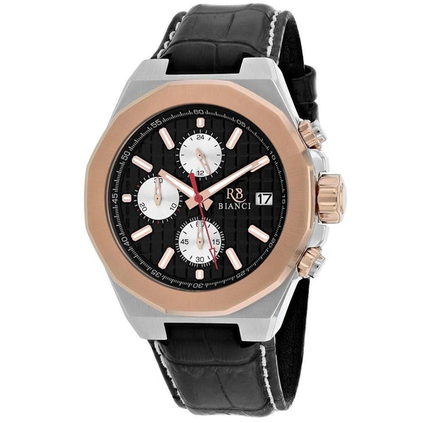 Roberto Bianci Men's RB0134 Fratelli Chronograph Black Leather Watch
