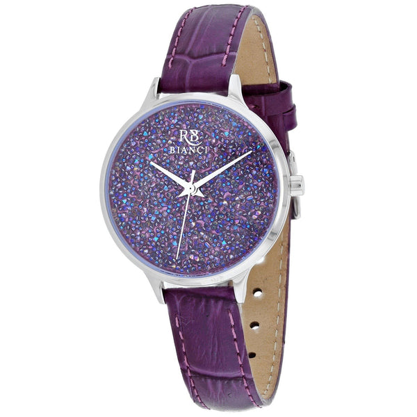 Roberto Bianci Women's RB0242 Gemma Sets of Crystal Purple Leather Watch
