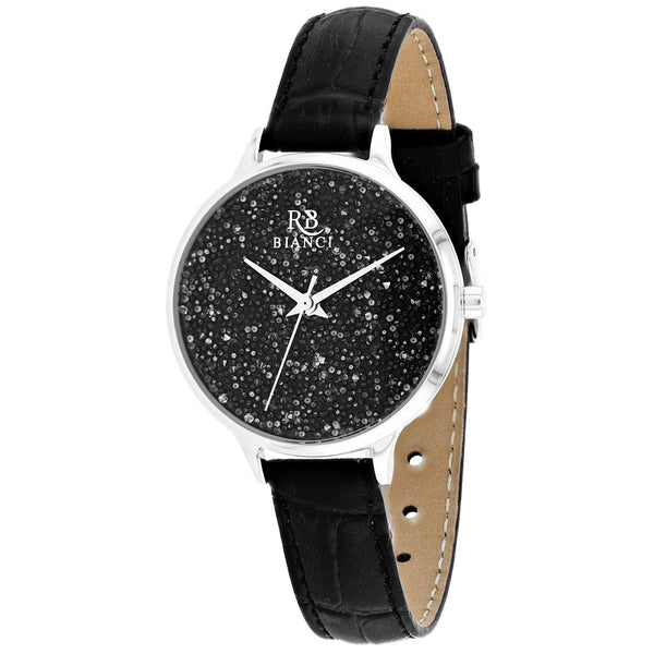 Roberto Bianci Women's RB0243 Gemma Sets of Crystal Black Leather Watch