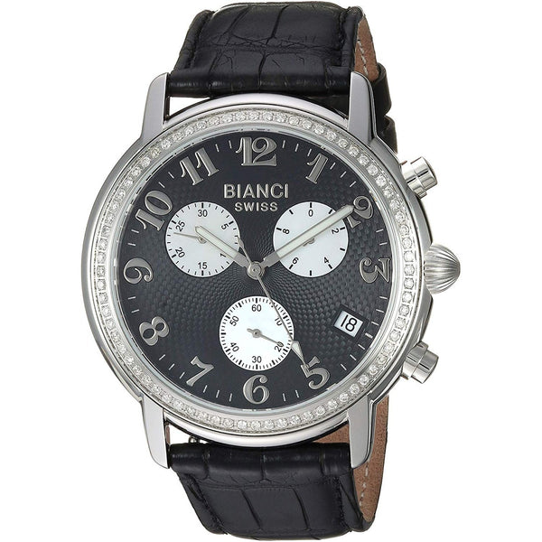 Roberto Bianci Men's RB18220 Medellin Chronograph Black Leather Watch