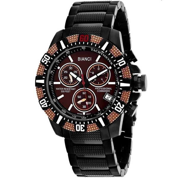 Roberto Bianci Men's RB18760 Fontana Chronograph Black Stainless Steel Watch