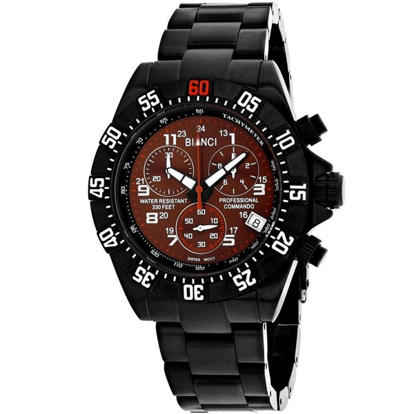 Roberto Bianci Men's RB18765 Fontana Chronograph Black Stainless Steel Watch