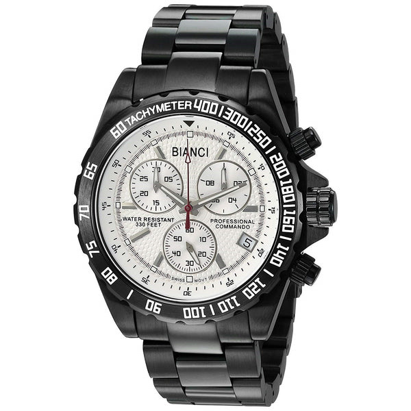 Roberto Bianci Men's RB18801 Battaglia Chronograph Black Stainless Steel Watch