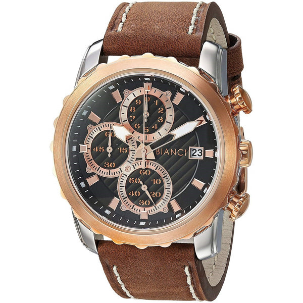Roberto Bianci Men's RB54470 Valerio Chronograph Brown Silicone Watch