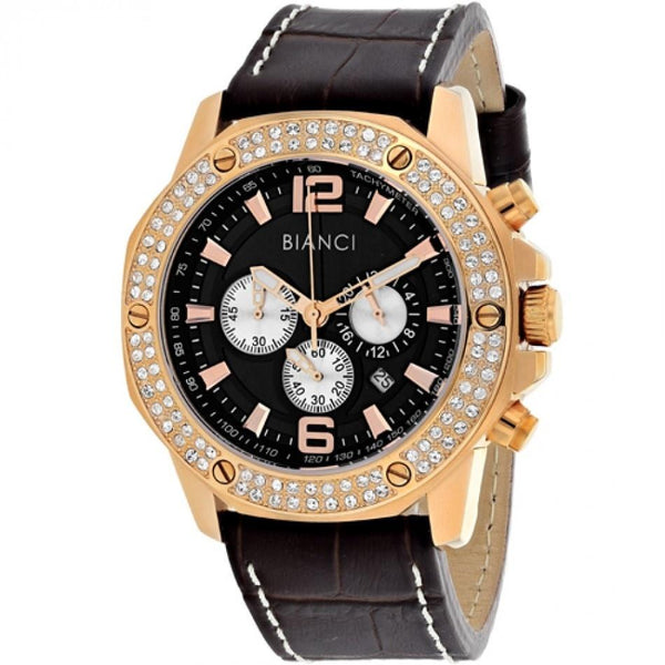 Roberto Bianci Men's RB54500 Alessandro Chronograph Brown Leather Watch