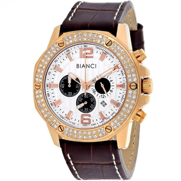 Roberto Bianci Men's RB54501 Alessandro Chronograph Brown Leather Watch