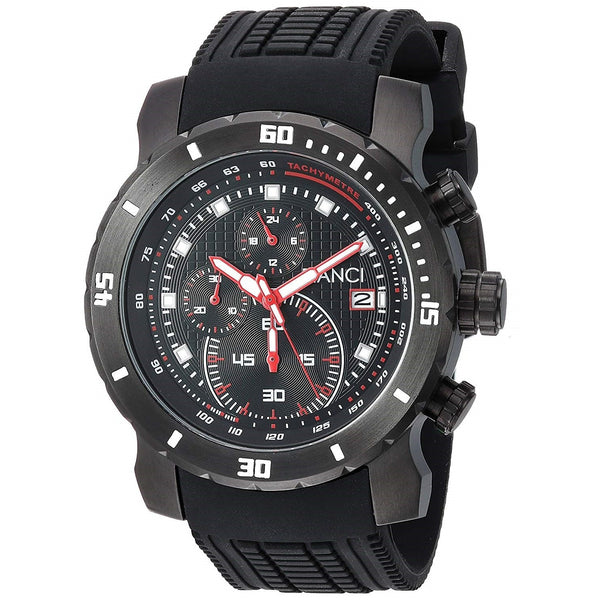 Roberto Bianci Men's RB55070 Classico Chronograph Black Silicone Watch