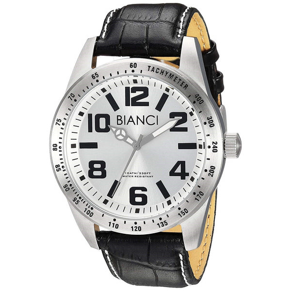 Roberto Bianci Men's RB55092 Achille Black Leather Watch