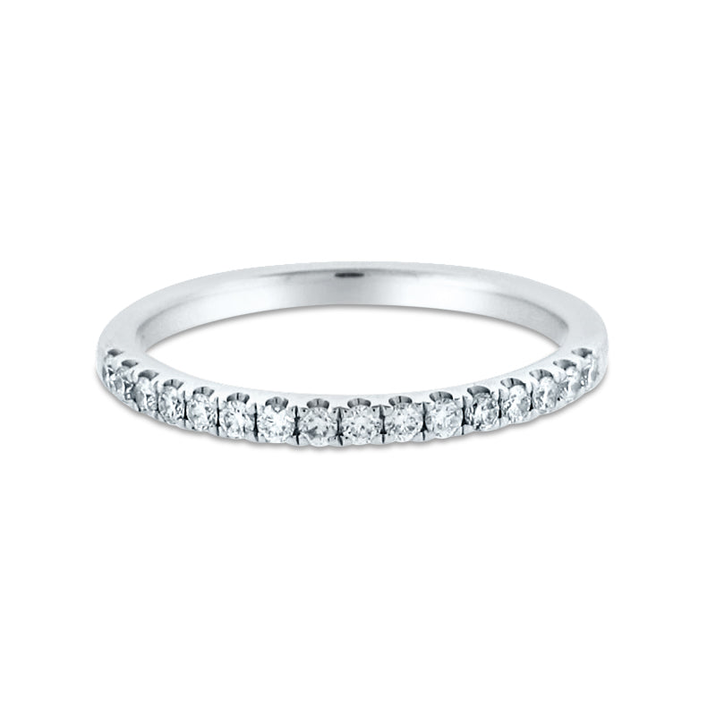 PRIVE 18K WHITE GOLD 0.26CT DIAMOND WEDDING BAND