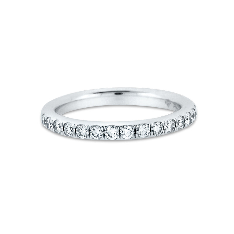 PRIVE' 18K WHITE GOLD & 0.47CT 1/2 WEDDING BAND