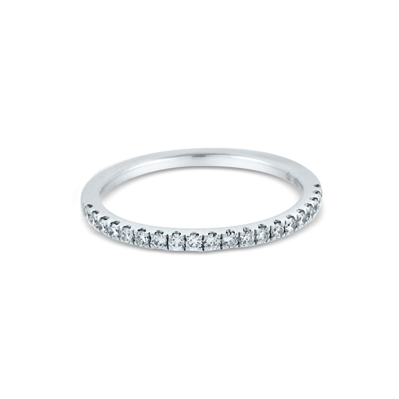 PRIVE' 18K WHITE GOLD & 0.23CT DIAMOND WEDDING BAND