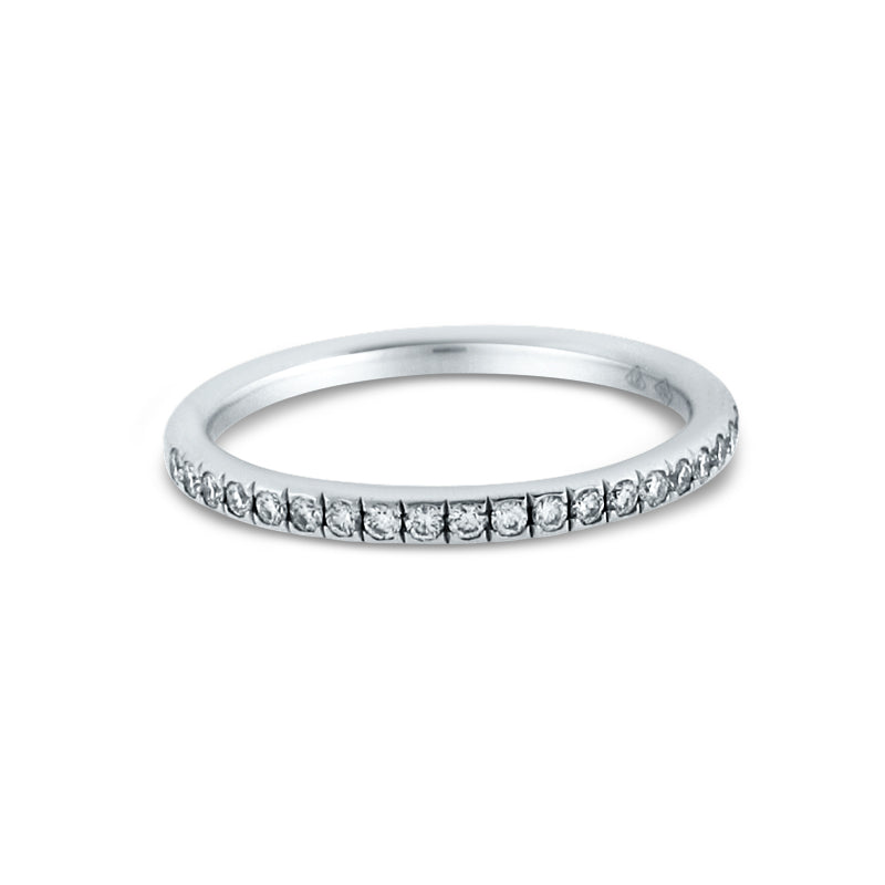 PRIVE'18K WHITE GOLD & 0.20CT DIAMOND WEDDING BAND