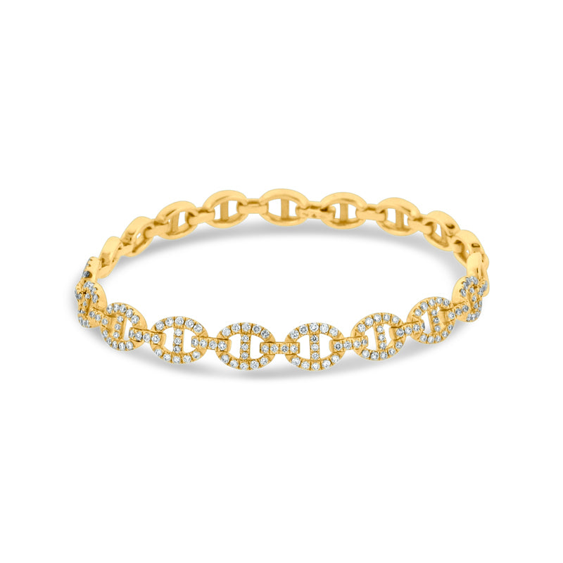 PRIVE' 18K YELLOW 1.21CT PAVE-SET LINK BRACELET