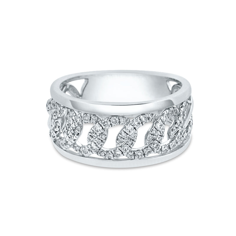 PRIVE 18K WHITE GOLD & 0.44CT DIAMOND FASHION RING