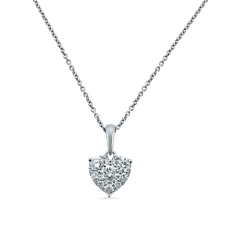 PRIVE' 18K WHITE GOLD 0.62CT DIAMOND PENDANT