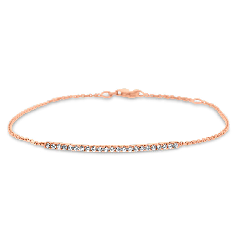 PRIVE' 18K ROSE GOLD 0.23CT DIAMOND BRACELET
