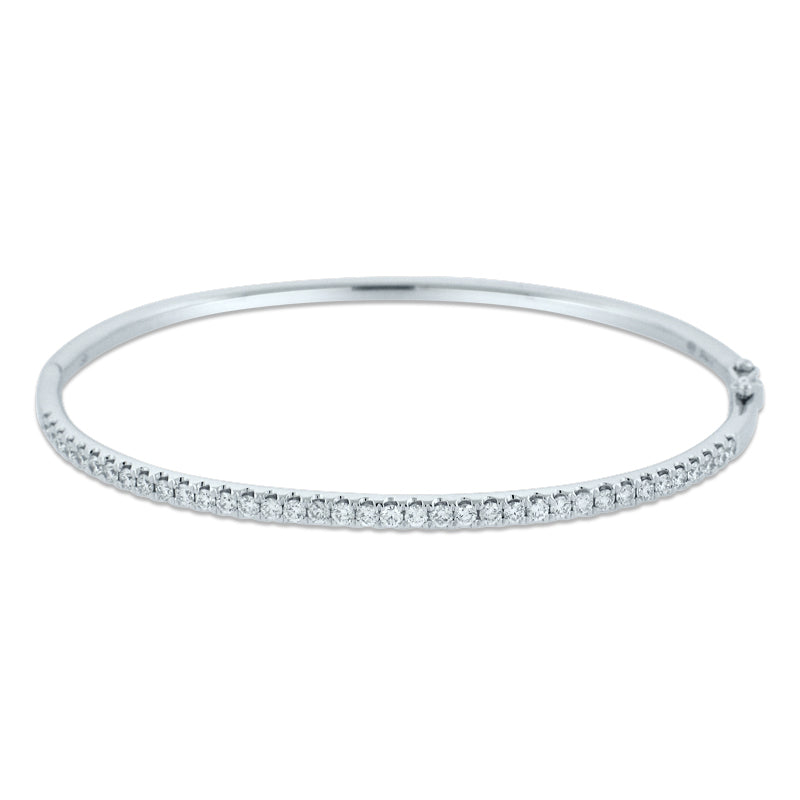 PRIVE'18K WHITE GOLD 0.93ct HINGED BRACELET