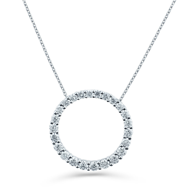 PRIVE' 18K WHITE GOLD 0.88CT CIRCEL OF LIFE PENDANT