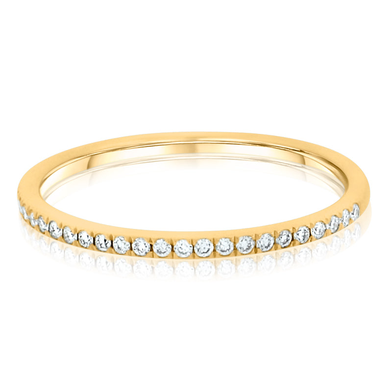 MULLOYS PRIVE'18K YELLOW GOLD .12CT VS/SI-G DIAMOND BAND R24567