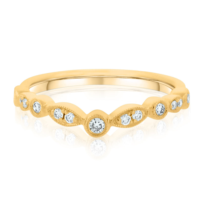 MULLOYS PRIVE'18K WHITE GOLD .16CT VS-SI-G DIAMOND BAND M06940W