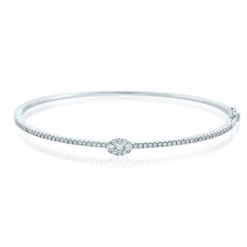 MULLOYS PRIVE'18K WHITE GOLD .52CT VS-SI-G DIAMOND BRACELET A01763