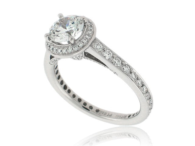 RITANI PLATINUM 0.68CT VS/G DIAMOND ENGAGEMENT RING SETTING FROM THE ENDLESS LOVE COLLECTION (CENTER STONER SOLD SEPARATELY)SIZE 6.25