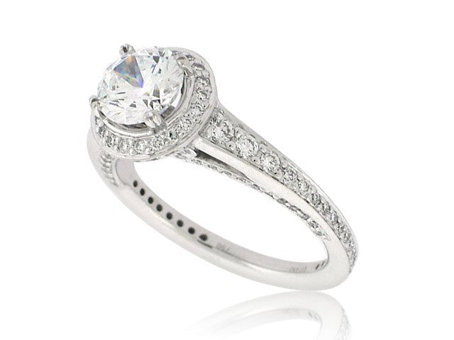 RITANI 18K WHITE GOLD 0.64CT DIAMOND ENGAGEMENT RING SETTING FROM THE MODERN COLLECTION (CENTER STONE SOLD SEPARATELY)