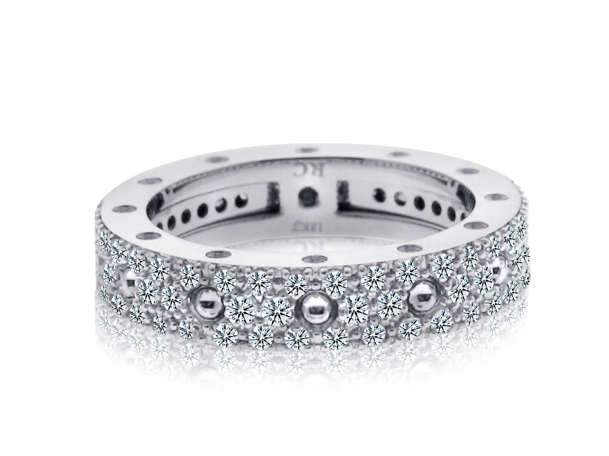 ROBERTO COIN 18K WHITE GOLD 1.04CT DIAMOND RING FROM THE POIS MOI COLLECTION