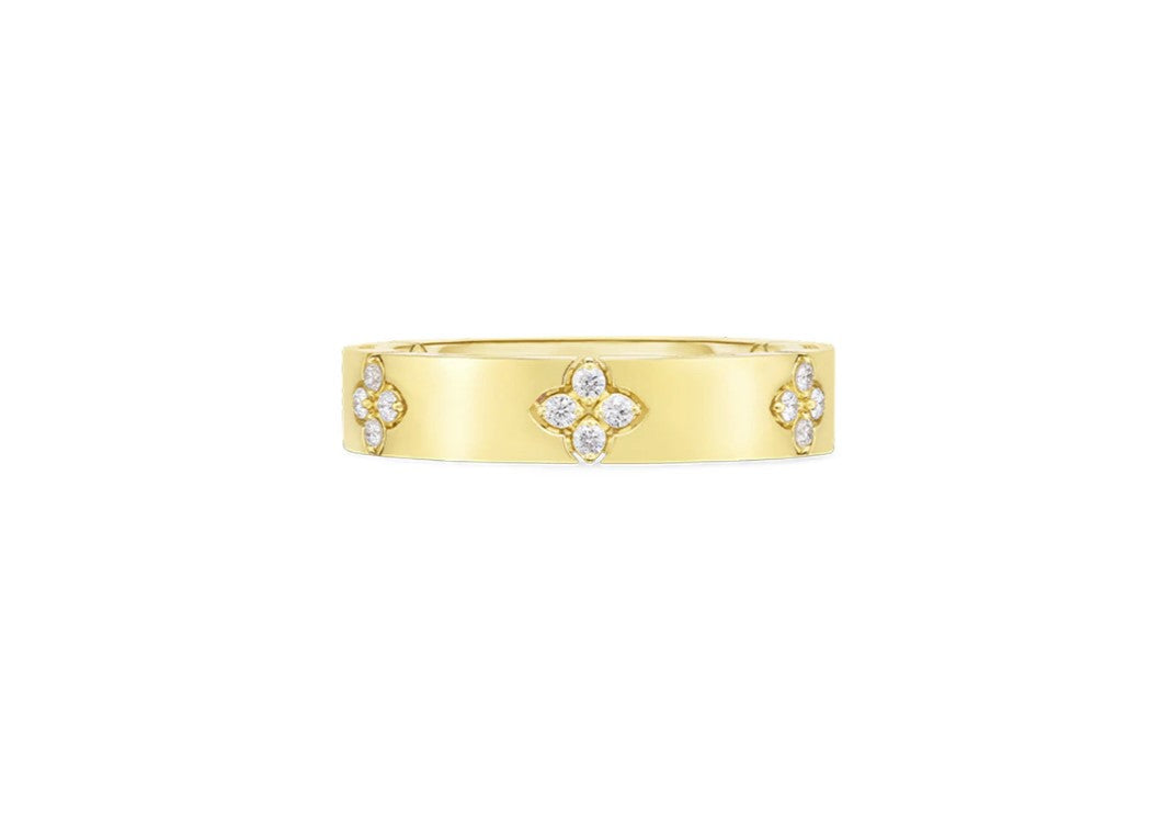 18K GOLD LOVE IN VERONA NARROW DIAMOND ACCENT RING