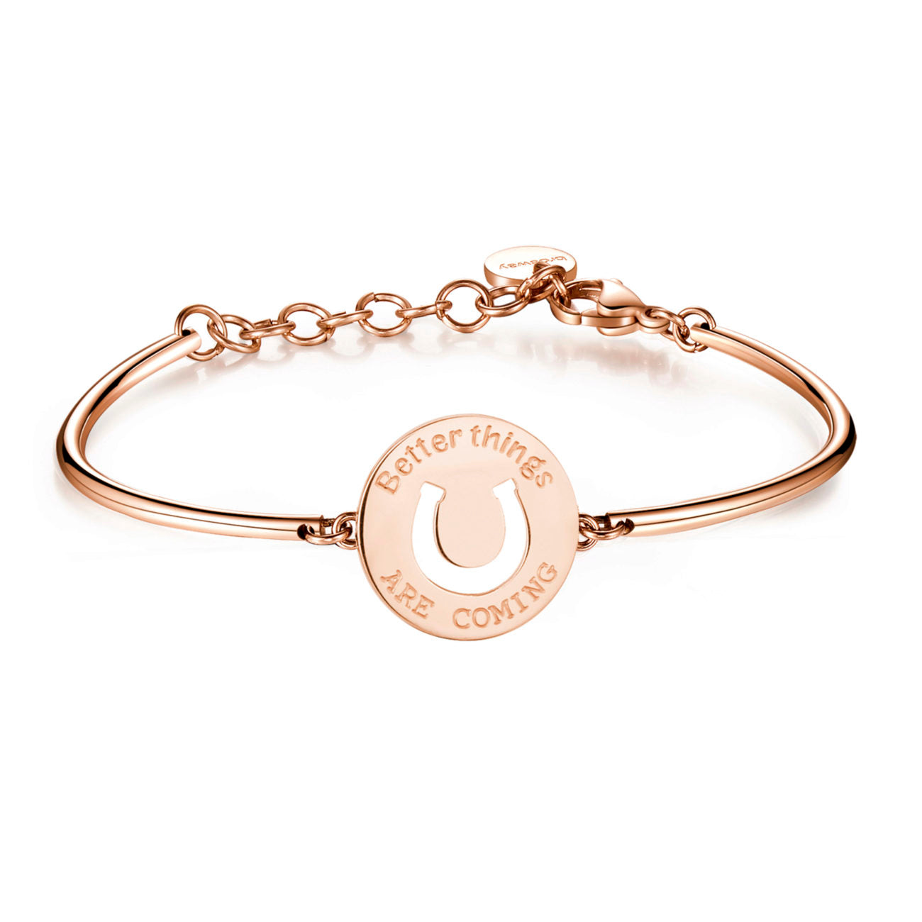 Chakra Horseshoe Pendant Bracelet (Rose-Gold)