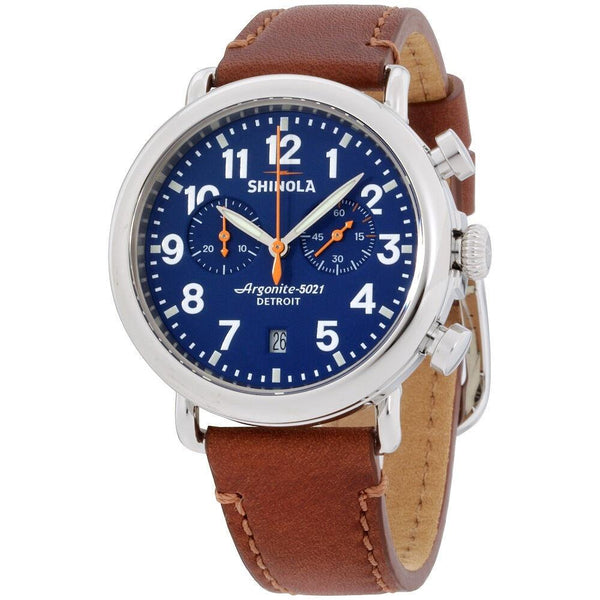 Shinola Men's S0100117 The Runwell Chronograph Brown Leather Watch