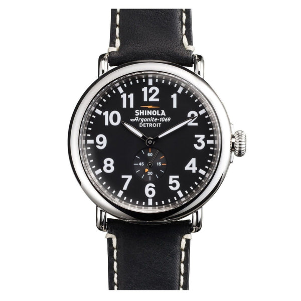 Shinola Men's S0110000012 The Runwell Black Leather Watch