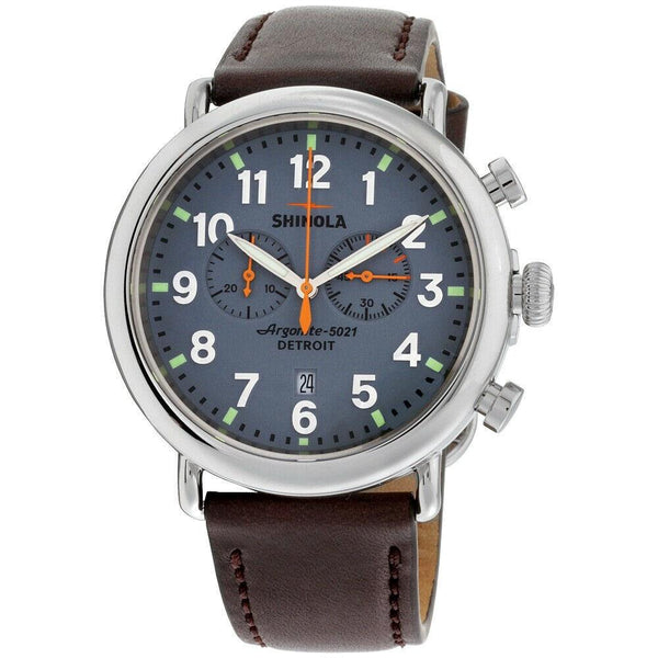 Shinola Men's S0110000167 The Runwell Chronograph Brown Leather Watch
