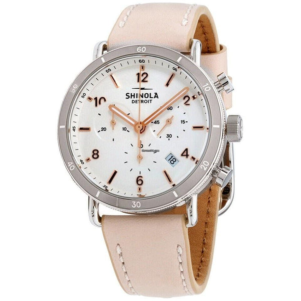 Shinola Women's S0120089883 The Canfield Chronograph Brown Leather Watch