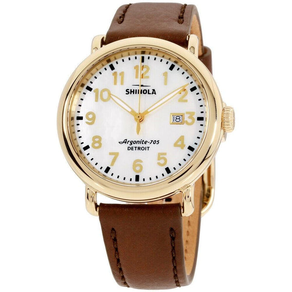 Shinola Women's S0120089901 The Runwell Brown Leather Watch